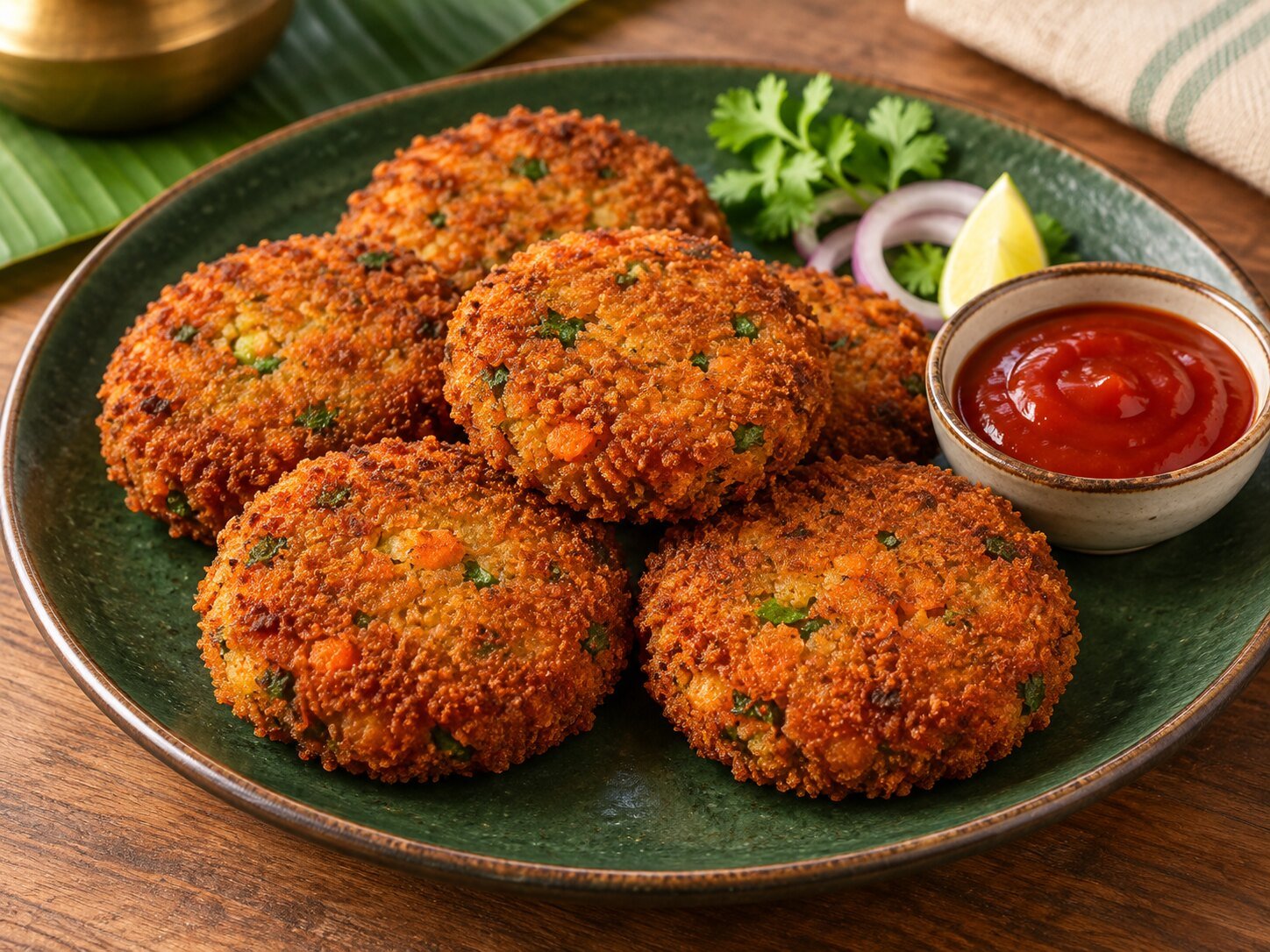 Devi's Corner vegetarian cutlet